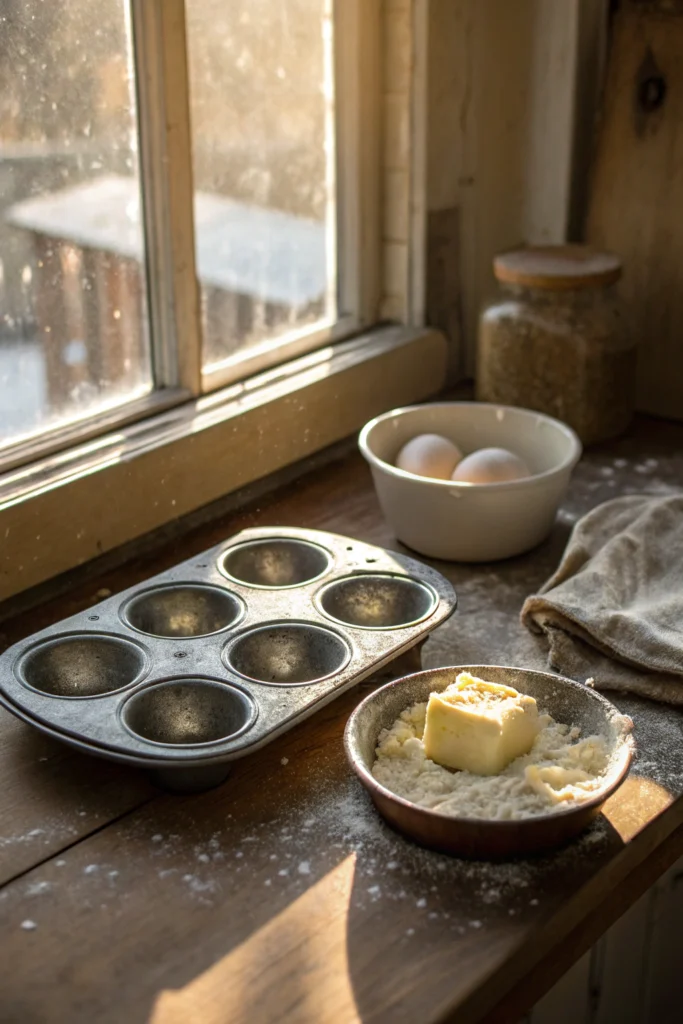Ingredients for cottage cheese muffins measured and prepared.